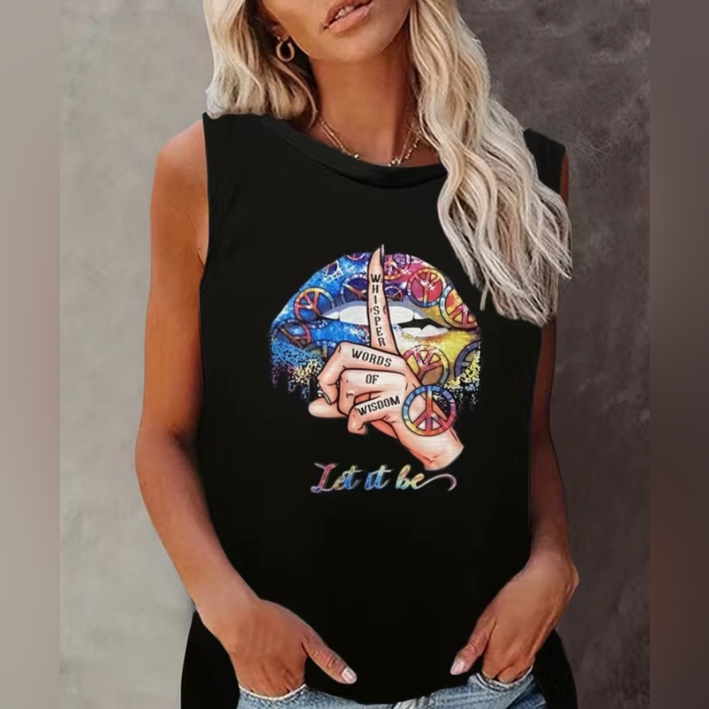 Sleeveless crew neck shirt